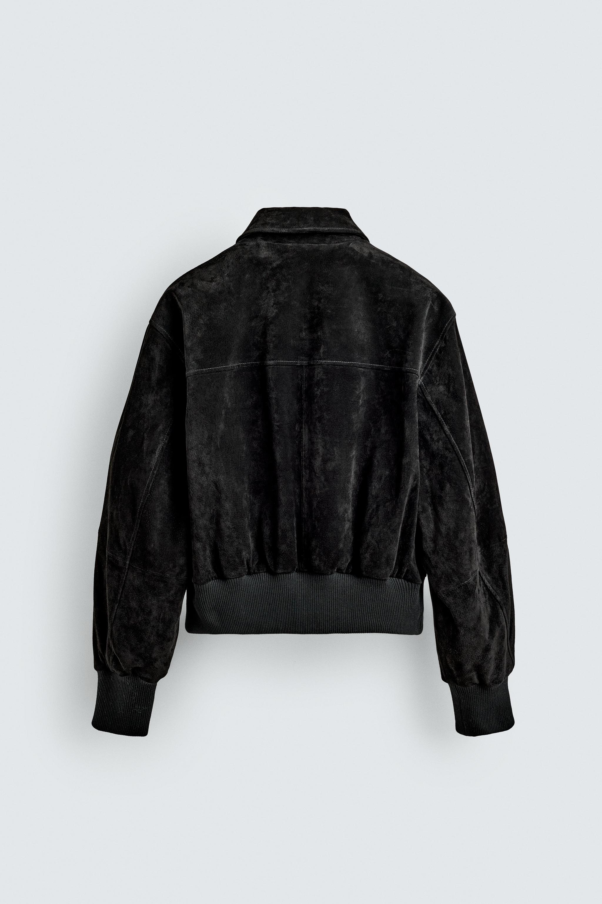 CROPPED SUEDE LEATHER JACKET
